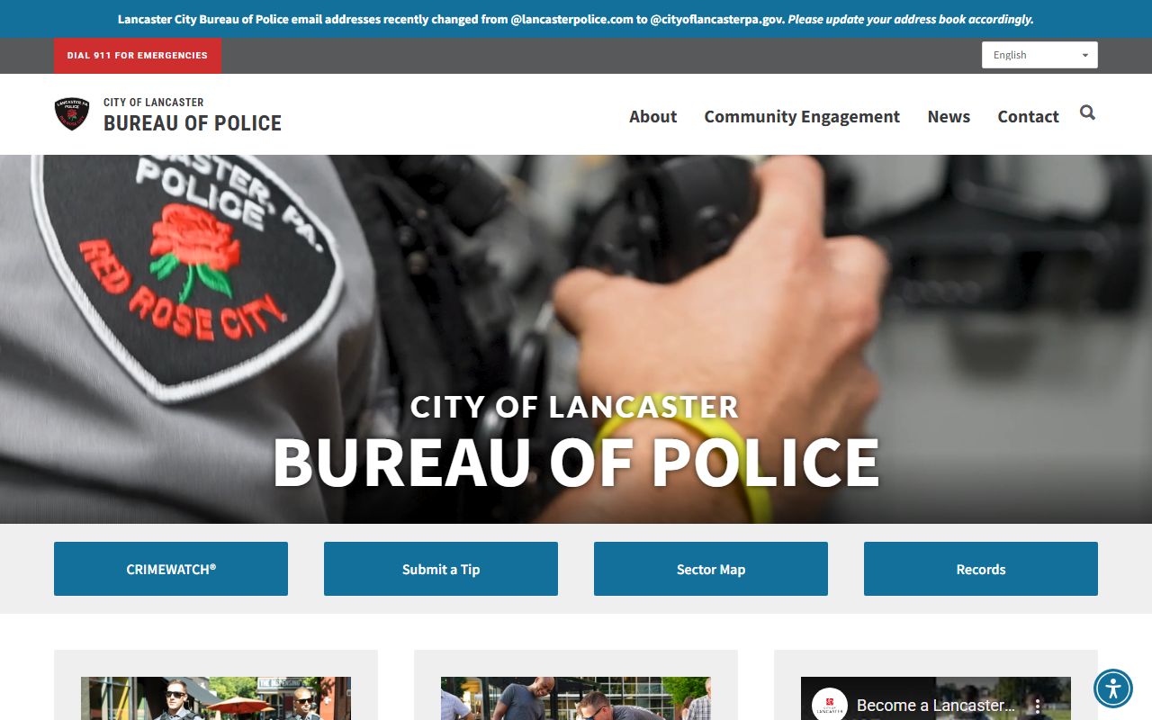 Lancaster City Police Department records for Lancaster inmate population