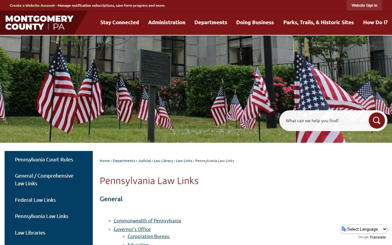 Montgomery County Department of Corrections website for inmate population records