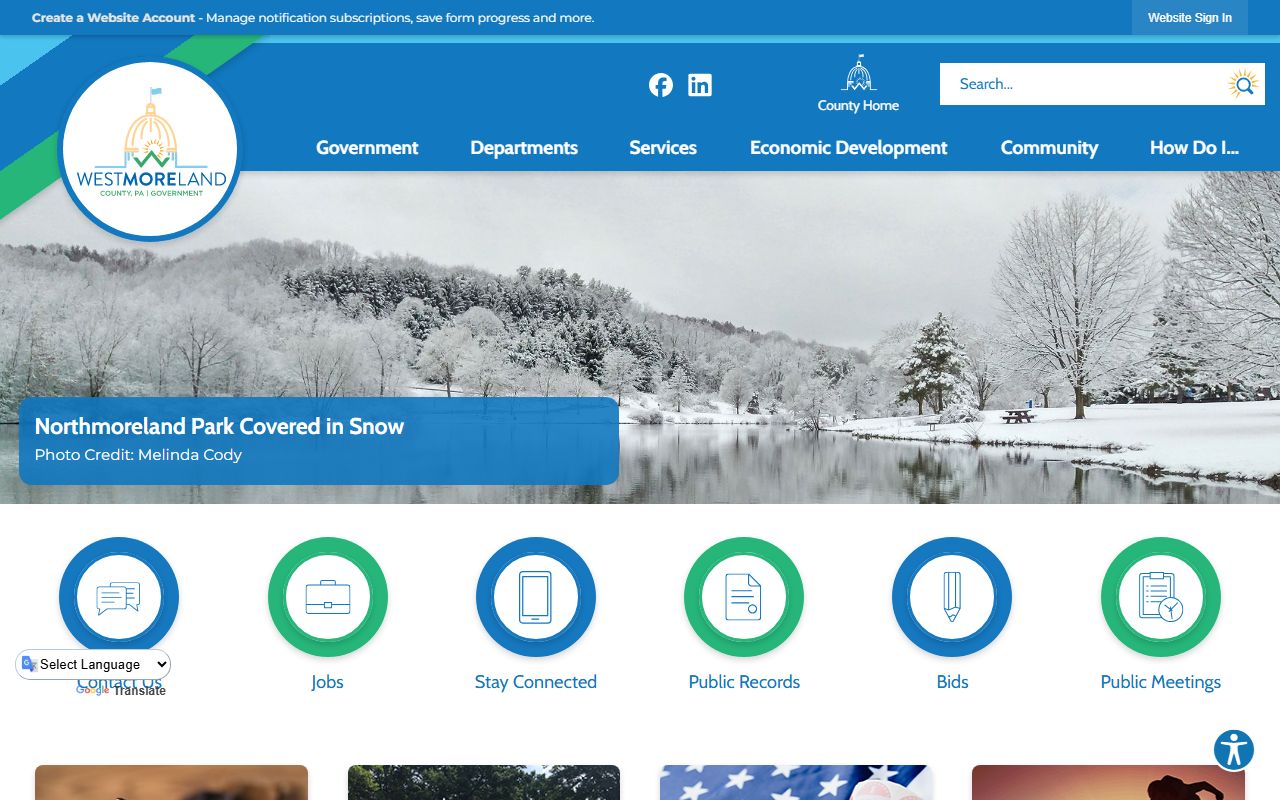 Westmoreland County Right-to-Know open records page for inmate records